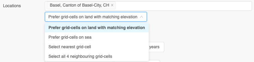 Grid-point selection